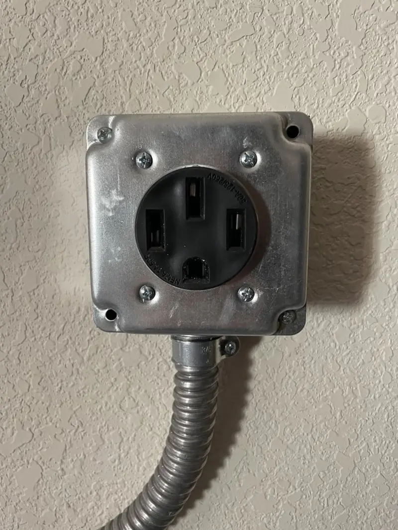 NEMA 14-50 outlet installed for Electrical Panel Upgrade in Lake
